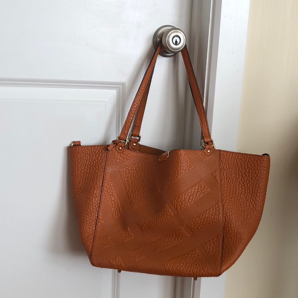Burberry canterbury tote copper orange like new!